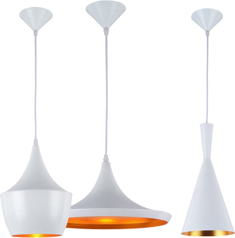 3er-Pack Hängeleuchten für die Decke - Industriedesign - Extensive Weiß