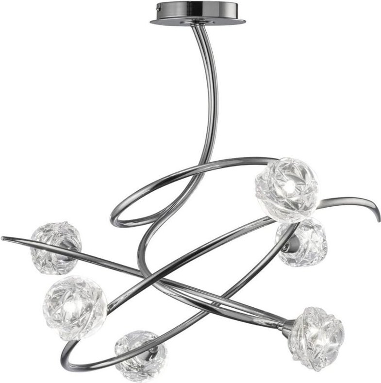 Inspired Mantra - Maremagnum - Semi Flush Ceiling 6 Light G9, Chrom poliert
