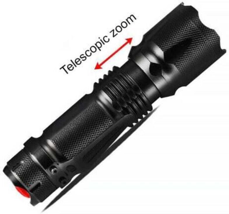 Zoom-Fokus-Taschenlampe, L2-Taschenlampe, tragbare Mini-Taschenlampe, wiederaufladbare starke Taschenlampe