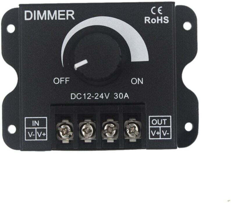 LED-Dimmer-Controller 12V/24V 30A PWM 360W für LED-Streifen oder LED-Leuchten