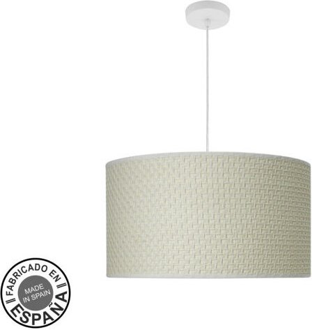 Fabrilamp - Fashion Pendelleuchte 3xe27 weiß/hellbraun weiß regx50x50cm m/Diffuser