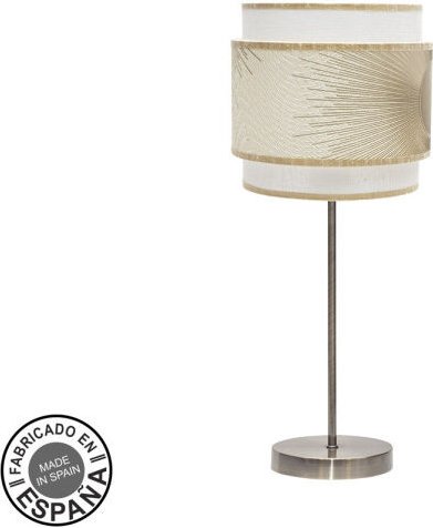 Fabrilamp - abrila akunadecor Tischplatte Tischmodell Nepal Gold mit Doppelschirm