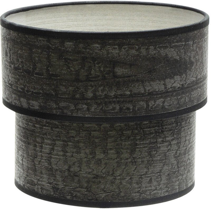 Fabrilamp - Lampenschirm aus schwarzem Holz Double Smile E14 (18 x 16 x 16 cm), mehrfarbig, Einheitsgröße