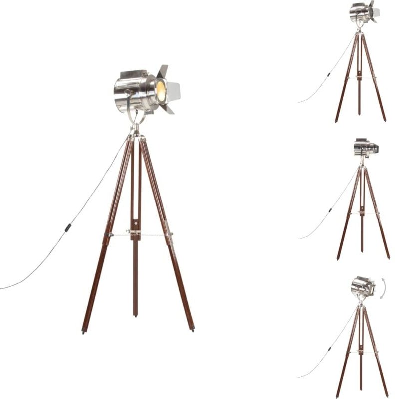 Lampen - Living Stehleuchte Dreibein Massivholz Mango 180 cm - Braun