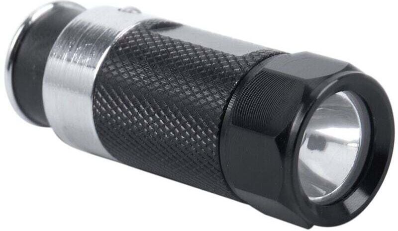 1 Mini-LED-Taschenlampe mit Wiederaufladbarkeit für den Zigarettenanzünder im Auto