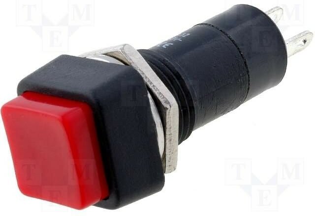 Quadratischer Drucktastenschalter 1A/250Vac Drucktaste rot off-on