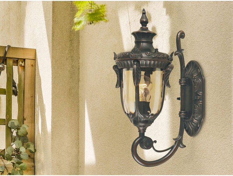 Thumbnail - Elstead - Außenwandlaterne philadelphia Jugendstil mit Amberglas, Höhe 43cm