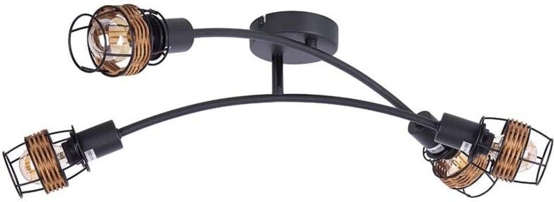 Deckenlampe Wohnzimmerleuchte Schlafzimmerlampe 4 Flammig schwarz E14