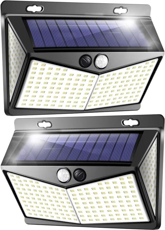 Thumbnail - Solarleuchte für den Außenbereich, LED-Flutlicht mit Bewegungsmelder, 208 LEDs, IP65, solarbetriebenes LED-Außenlicht mi...