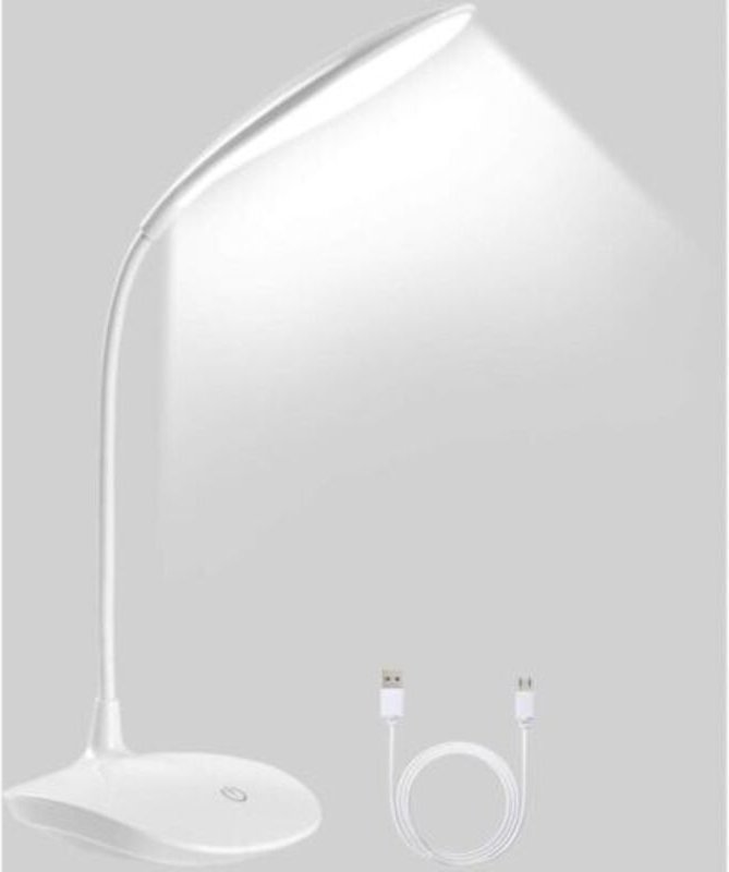 LED Schreibtischlampe Wiederaufladbare Klemmleuchte Flexibel 360°, 1200mAh, Touch-Helligkeitseinstellung