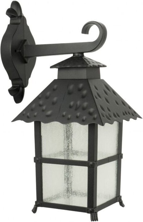 Wandleuchte außen E27 IP43 H: 41 cm aus Aluminium Glas Außenlampe Garten Wandlampe außen Wandlaterne