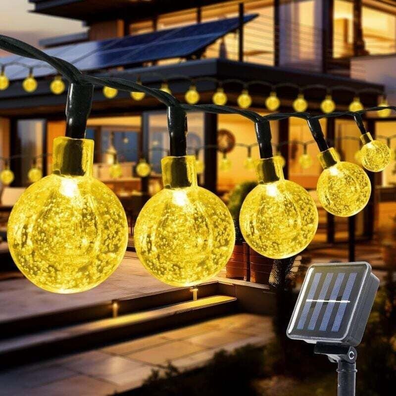 Solar-Lichterkette für den Außenbereich, 10 m, 80 LEDs, 8 Modi, IP44 wasserdicht