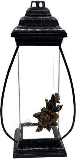 Florenz Laterne /sz/ Dekoriert / Schwarzgoldfaden/ 1 Stück