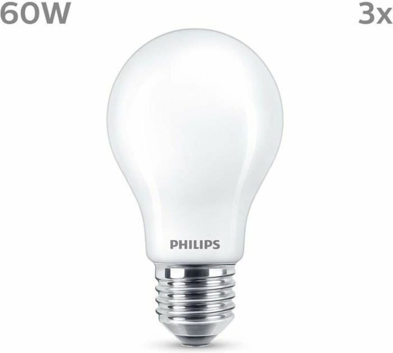 LED-Lampe Philips A60 E27 Warmes Weiß E 7 W 60 W E27 806 lm 3 Stück (2700 K)