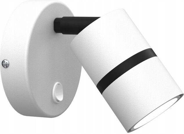 Frei. Verstellbare Wandleuchte mit Schalter Ewilight Tube 1xGu10 schwarz und weiß