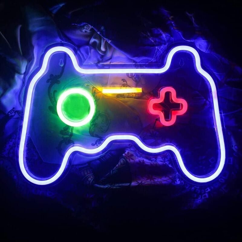 LED-Neon-Wandleuchte, LED-Neonschild in Spielform, großes Gaming-Neonschild, USB-betriebenes LED-Neon-Wanddekor für Club...