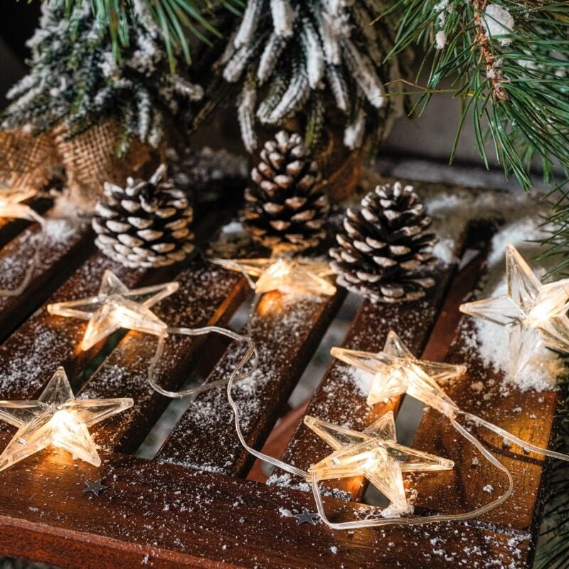Thumbnail - esotec Solar Deko-Lichterkette mit 30 LED-Sternchen Weihnachtsbaum 102578
