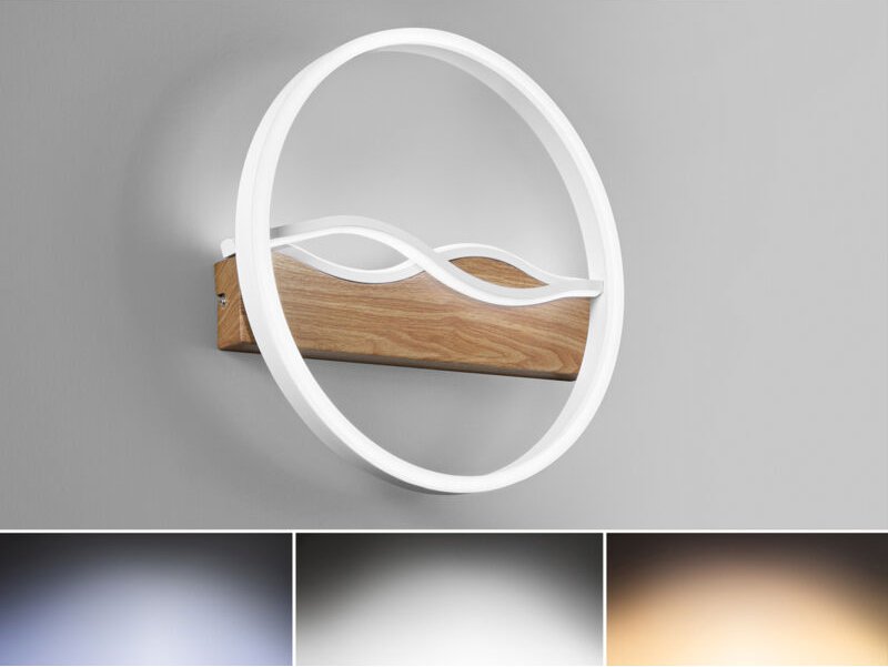 LED Deckenleuchte und Wandleuchte HAWAII Weiß 3 Lichtfarben, Ø 40cm