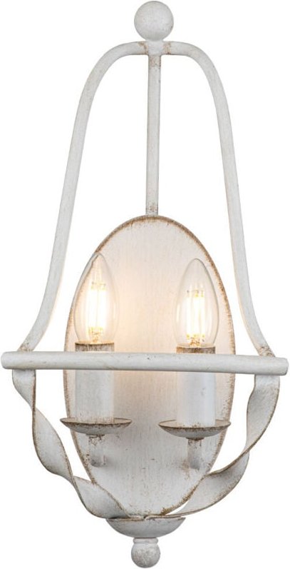 Elstead Quoizel Bradbury Kerzenwandleuchte Antik Weiß