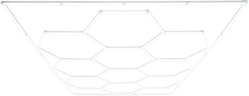 Monster Shop - Hexagon LED-Leuchten – 10 Leuchten mit Rahmen 2 x 5 i für Garage, Werkstatt