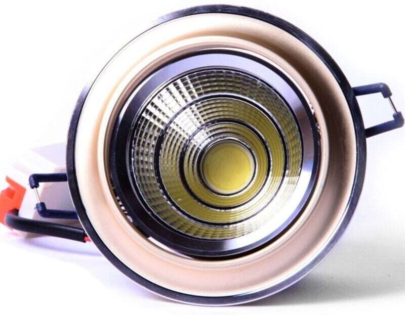 Vtizikl Faretto Cob Led Incasso Orientabile YMYNY 5w 10w Colore Oro Satinato O Bianco - Oro-Bianco Caldo-5 Watt