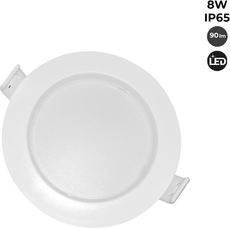 Wasserdichtes LED-Downlight zum Einbauen - IP65 - 8W -