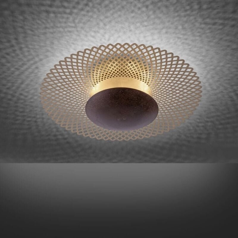 Thumbnail - Paul Neuhaus Nevis Dekorative Deckenleuchte Rostfarben 1x 18W LED 3000K Dimmbar