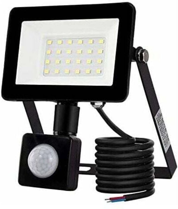 Projecteur LED Extérieur 20W Détecteur de Mouvement IP66 6500K Éclairage Sécurité Jardin Terrasse