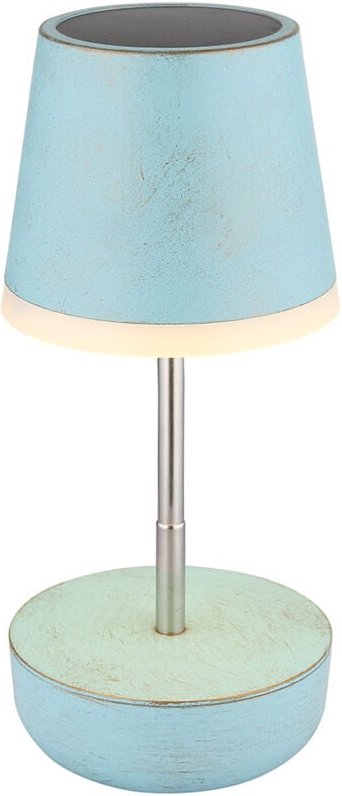 Tischleuchte led Außenleuchte Höhenverstellbar IP44 blau Solarleuchte h 25 cm