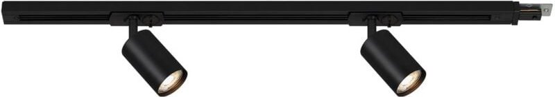 Rail Schienensystem, Erweiterungsset, 2x GU10 Spots, Schwenkbar, Drehbar, Schwarz, 0,75 m - Briloner