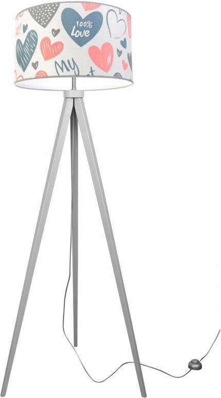 Loft Kinder-Dreifusslampe, Lampenschirm, Muster, Led