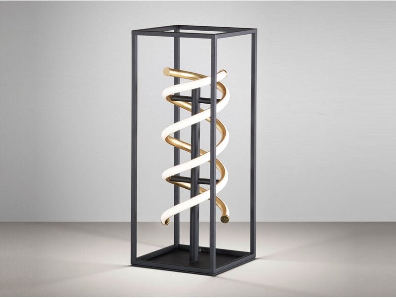 LED Tischleuchte GIAN Schwarz Gold dimmbar, Höhe 50cm