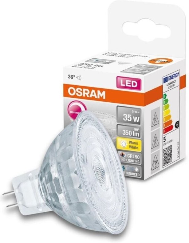 Thumbnail - Osram - Superstar dimmbare LED-Lampe mit besonders hoher Farbwiedergabe (CRI90) für GU5.3-Sockel, klares Glas ,Warmweiß ...
