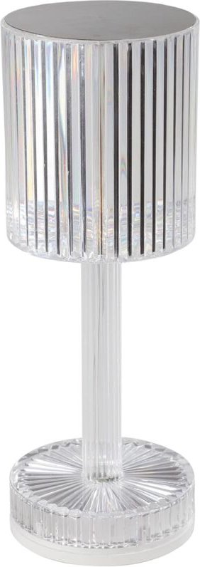 Kabellose LED-Kristall-Tischlampe für den Innenbereich mit RGB-Farbwechsel, Kristallschirm aus transparentem Kunststoff,...