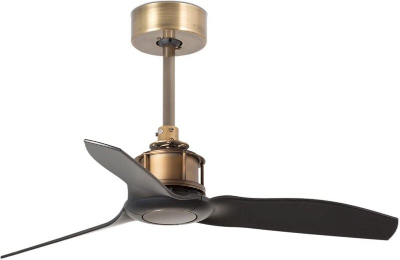 Faro Just Kleiner 3-Flügel-Deckenventilator Altgold, Mattschwarz Wiz Smart System