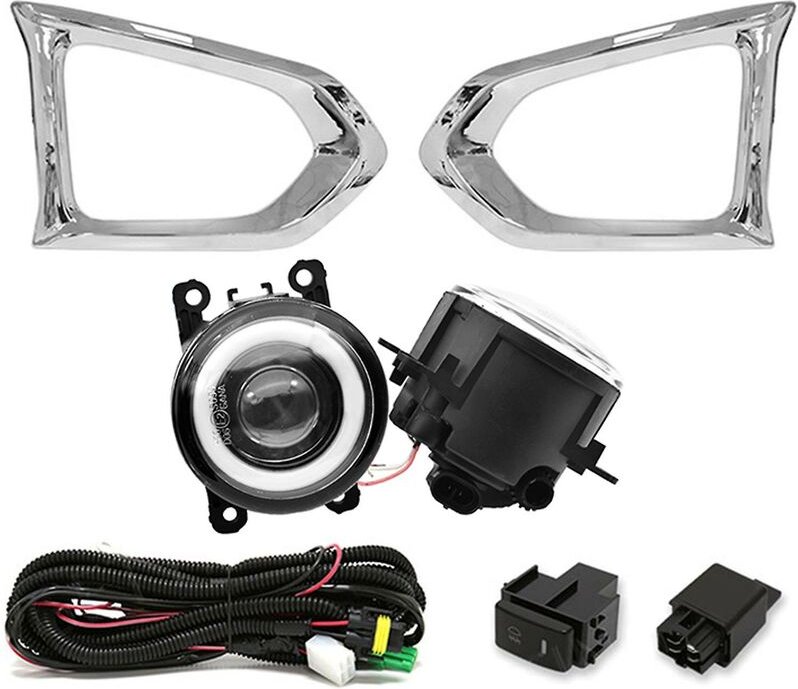 1set Led Angel Eye Drl Nebel Licht + abdeckung + verkabelung + schalter Kit Stoßstange Tagfahrlicht Für 2014-2019
