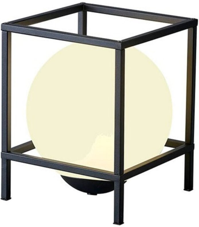 Inspired Mantra Desigual Mittlere Tischlampe, 1 Licht E27, Mattschwarz