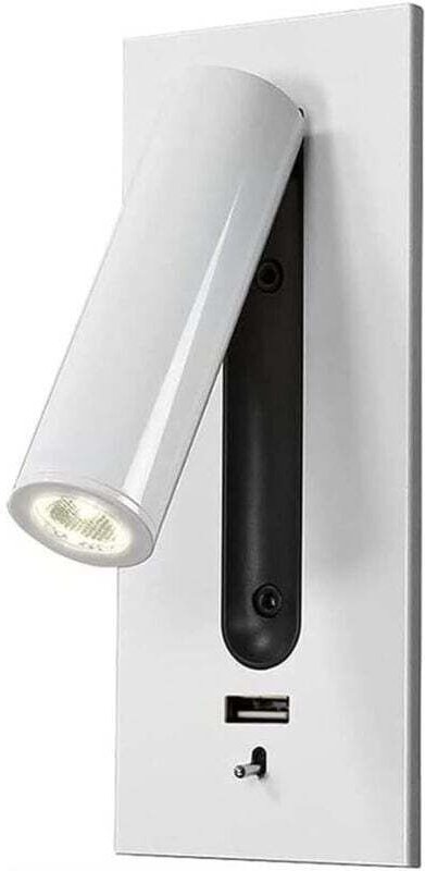 Verstellbare LED-Wandleuchte, fokussierte Leselampe, moderne Wandleuchte mit USB-Ladeanschluss für Wohnzimmer, Schlafzim...