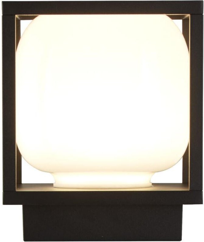 Searchlight - Außenleuchte Wandleuchte Wandlampe Gartenleuchte Alu schwarz led klar h 15 cm