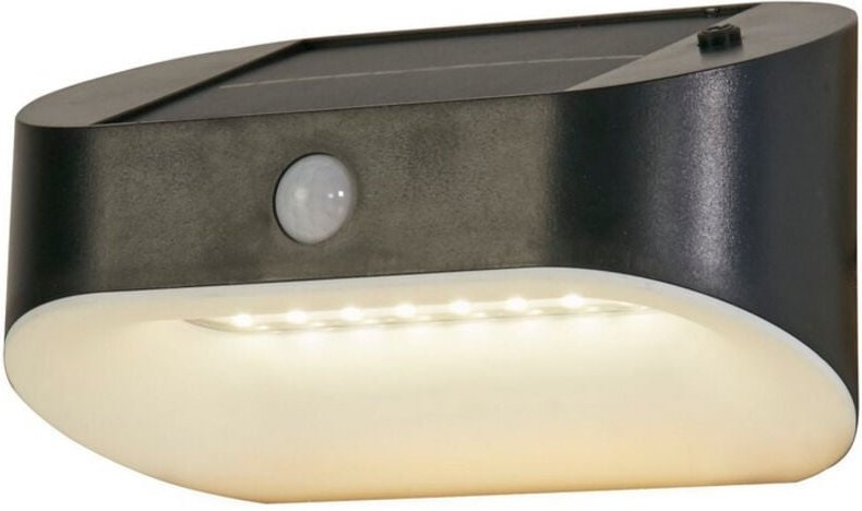 Searchlight - Wandleuchte Solarleuchte led Außenleuchte Gartenleuchte Grau h 9,5 cm