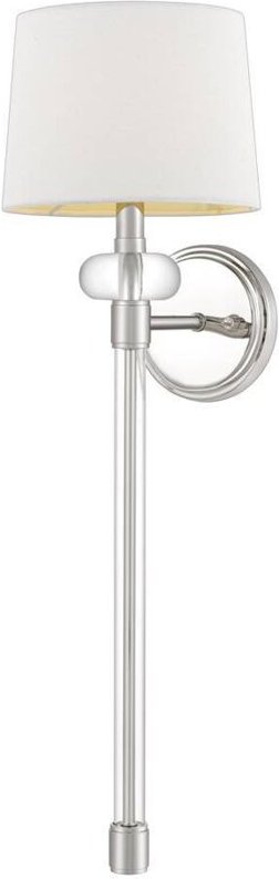 Elstead Quoizel Barbour Wandleuchte mit Schirm aus poliertem Nickel