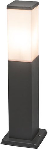 Moderne Außen-Pollerleuchte Dunkelgrau mit Opal 45 cm IP44 - Malios