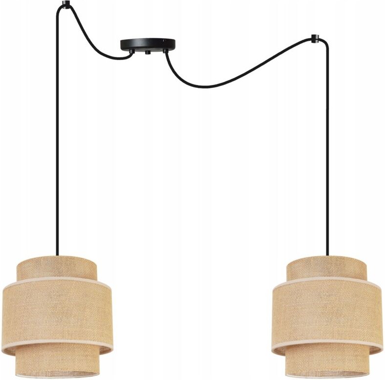 Hängelampe, Deckenleuchter, Lampenschirm, Boho Juta