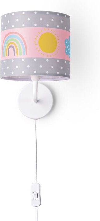 Paco Home - Nachttischlampe Kinderzimmer Tischleuchte Bunt Wandlampe Kinderzimmer Regenbogen Wandleuchte - Weiß, Design ...