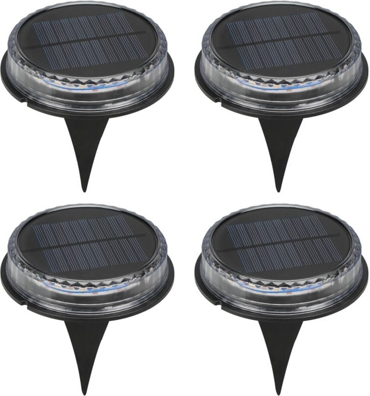 Solar-Gartenleuchten, 4-teiliges Set, solarbetrieben, wasserdicht, für Hof, Garten, Landschaft, Hinterhof, Terrasse, Ras...