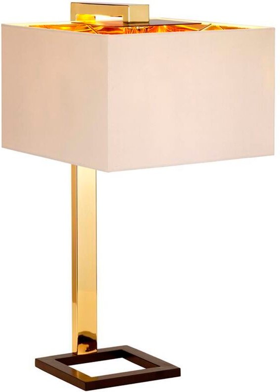 Plein - 1 helle Tischlampe - Dunkelbraun, poliertes Goldfinish, E27 - Elstead