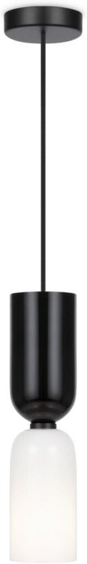Thumbnail - Maytoni Memory Moderne, schlanke Pendelleuchte, schwarz, 1 x E14, weiß, schwarzer Schirm