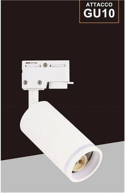 Trade Shop Traesio - Trade Shop - cylindric portafaretto für monofa orientabile attacco GU10 194C - Weiß