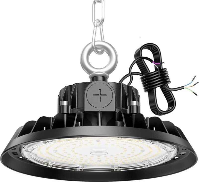 100-W-LED-Hallenstrahler, Garagenleuchte, 17000 lm, Werkstattbeleuchtung, 6000 K, 120°, IP65, dimmbar, Industrielampe (6...