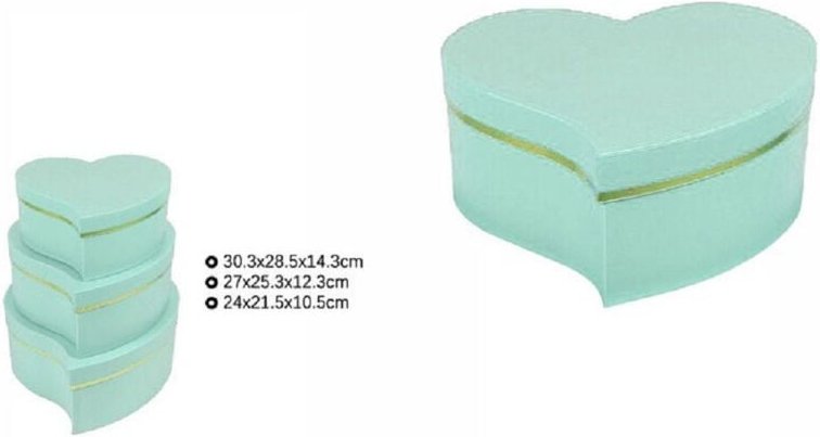 Trade Shop Traesio - Trade Shop - matrioska forma cuore storto verde acqua 71935 -